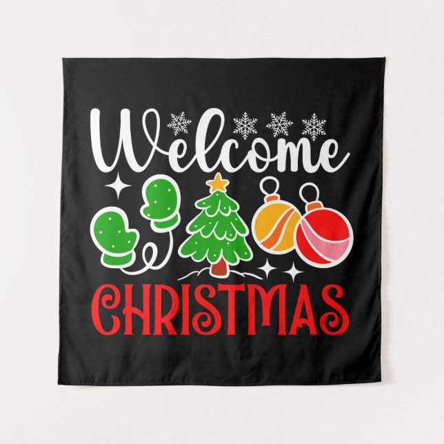 Welcome Christmas-23758  Tapestry (Front)