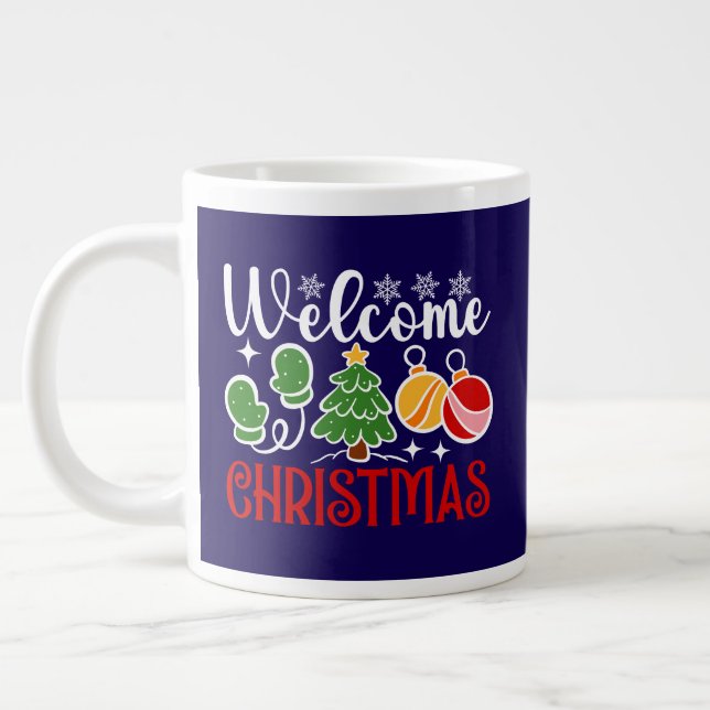 Welcome Christmas-63758 Large Coffee Mug (Left)