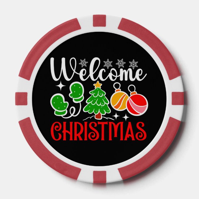 Welcome Christmas-63758 Poker Chips (Front)