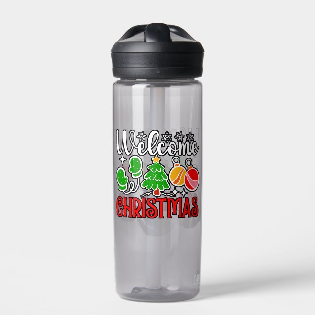 Welcome Christmas-63758 Water Bottle (Front)