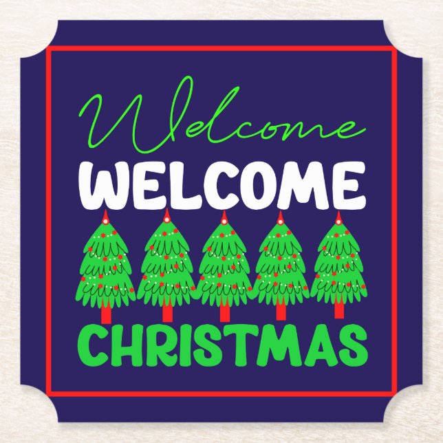 Welcome Christmas-85600 Paper Coaster (Front)