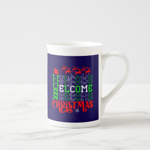 Welcome Christmas Bone China Mug