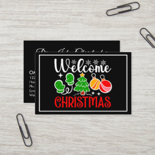 Welcome Christmas Business Card