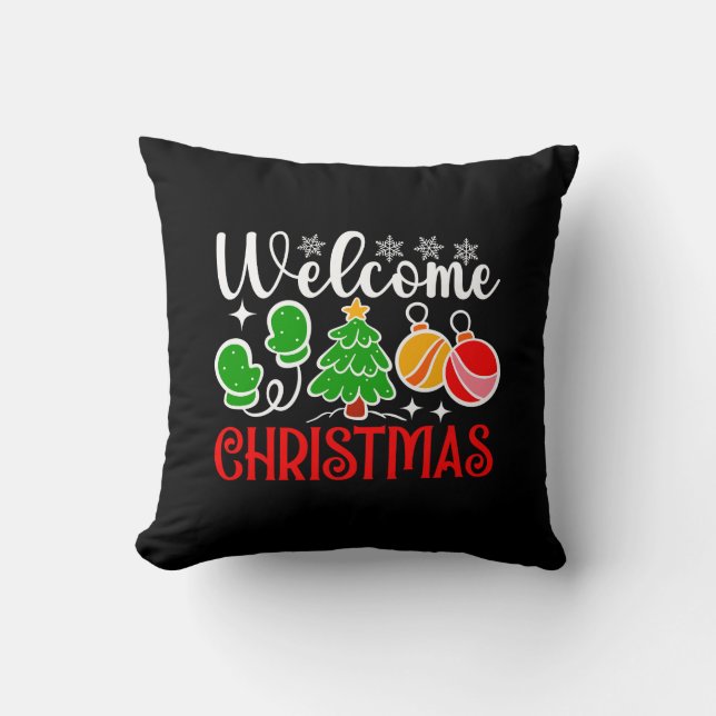 Welcome Christmas Cushion (Front)