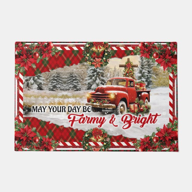 Welcome Christmas Doormat – Festive Holiday Welcom (Front)