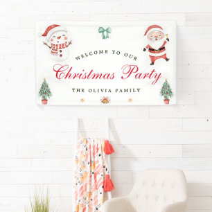  Welcome Christmas Holiday Banner Snowman