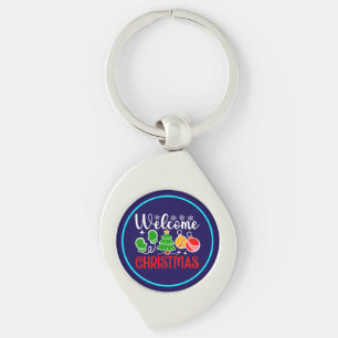 Welcome Christmas Key Ring