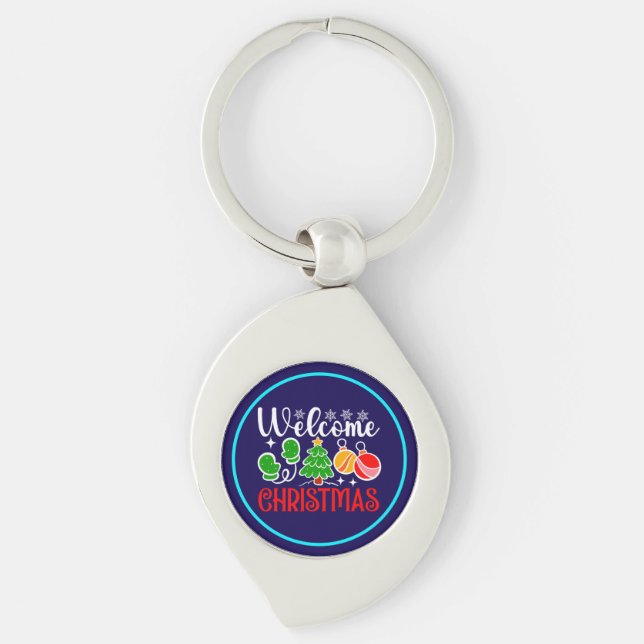 Welcome Christmas Key Ring (Front)