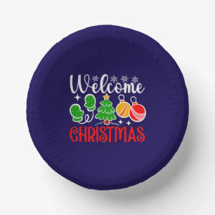 Welcome Christmas Paper Plate