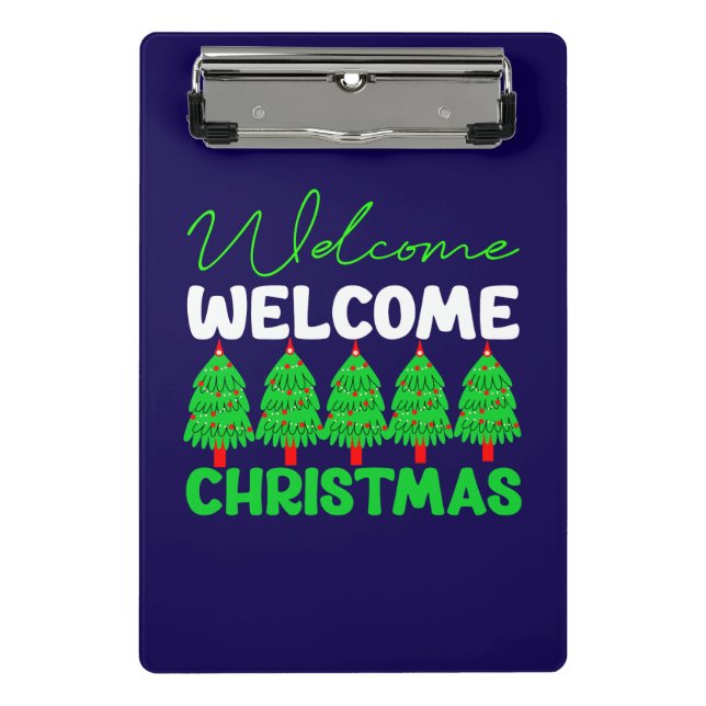 Welcome Christmas Tree Holiday Design-85600 Mini Clipboard (Front)