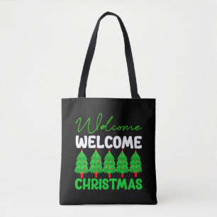 Welcome Christmas Tree Holiday Design-85600 Tote Bag