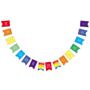 Welcome Class Colourful Custom Grade Level Picture Bunting