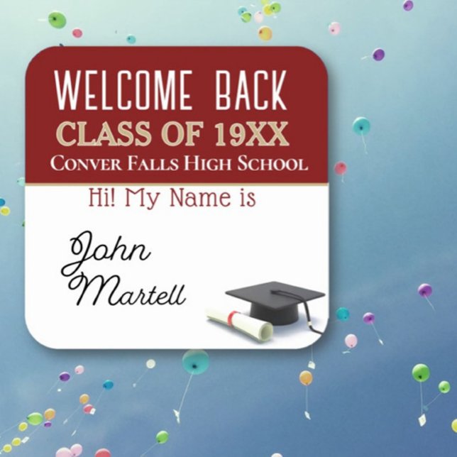  Welcome! Class Reunion name tag stickers (Creator Uploaded)