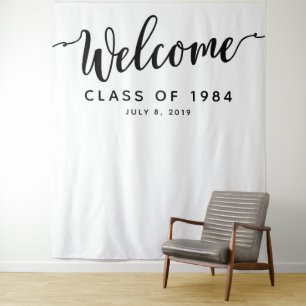 Welcome class reunion Photo Booth backdrop banner Tapestry
