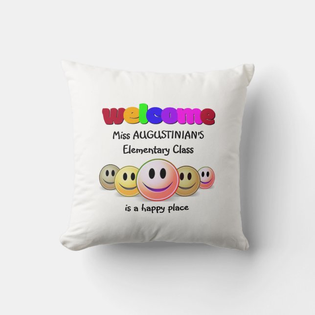 Welcome Class Teacher Cushion (Front)