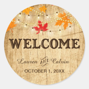 Welcome country wedding favour sticker