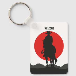 Welcome Cowboy Key Ring