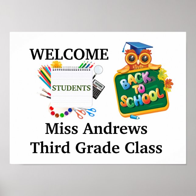 Welcome Custom Class Poster (Front)