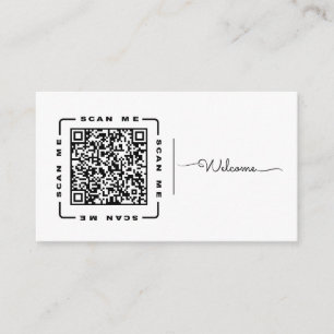 Welcome Customisable QR code And Logo Template Business Card