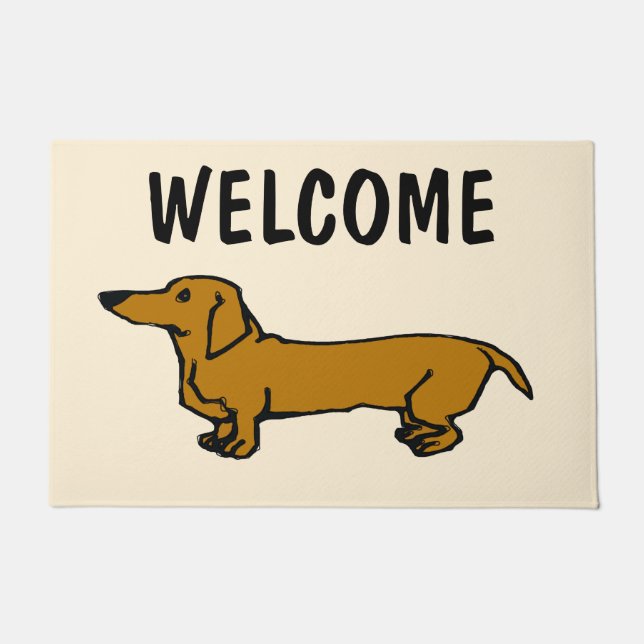 Welcome Dachshund Door Mat (Front)