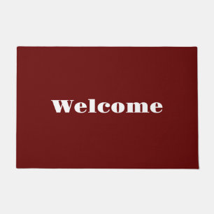 Welcome Dark Red  Doormat