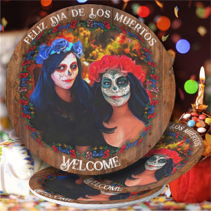 Welcome Dia de Los Muertos Catrinas 1718 Paper Plate