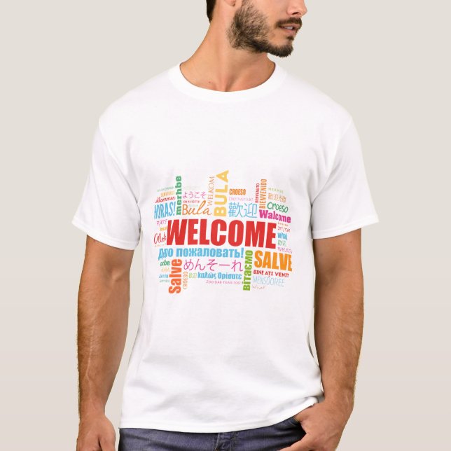 Welcome Different Languages T-Shirt (Front)