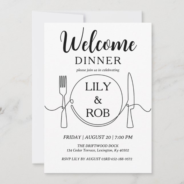 welcome dinner invitation (Front)