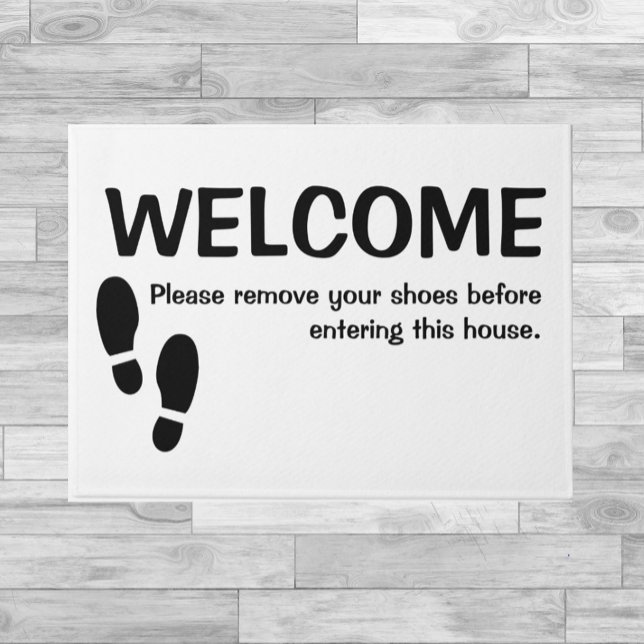 Welcome Door Mat Please Remove Your Shoes White (Creator Uploaded)