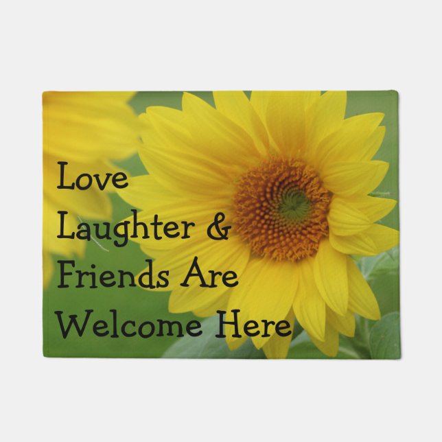 Welcome Door Mat/Sunflower Doormat (Front)
