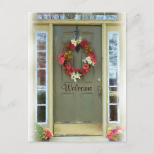 Welcome Door New Home Just Moved Postcard
