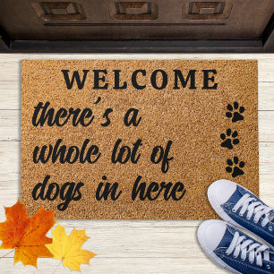 Welcome Doormat - Dog Paw Print Doormat