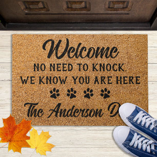 Welcome Doormat - Dog Paw Print Doormat