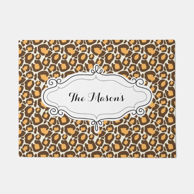 Welcome Doormat {Leopard Print} (Front)
