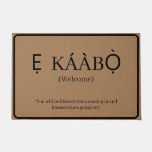 Welcome   Ekaabo Yoruba Door Mat