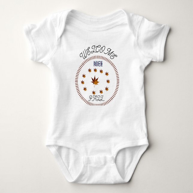 Welcome Fall Baby Bodysuit (Front)