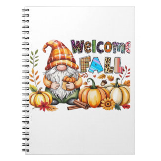 Welcome Fall Gnomes Classic T-Shirt.png Notebook