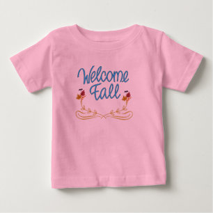 Welcome Fall Pink Baby T-Shirt