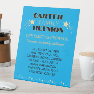Welcome! Family Reunion New Members Pedestal Sign