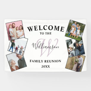 Welcome Family Reunion Photo & Monogram Banner