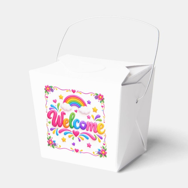 Welcome  favour box (Front Side)
