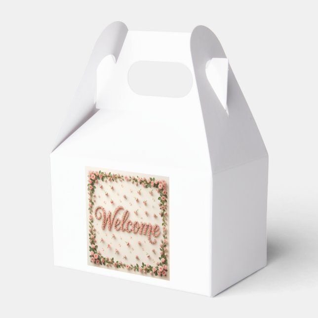 Welcome  favour box (Front Side)
