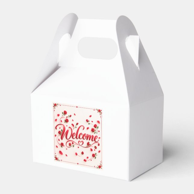 Welcome  favour box (Front Side)