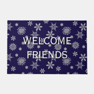 Welcome Friends Beautiful Christmas Doormat