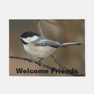 Welcome Friends Black-Capped Chickadee Nature Doormat
