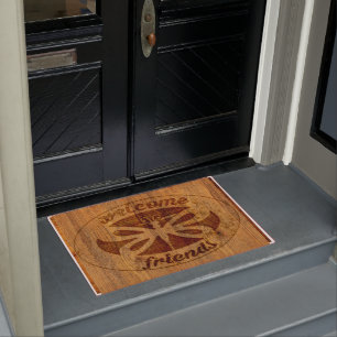 Welcome Friends Dragonfly Door Mat