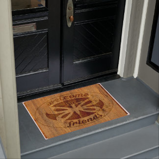Welcome Friends Dragonfly Door Mat