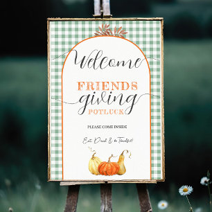 Welcome Friends Giving 2024, Thanksgiving Dinner Poster