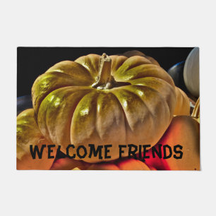 Welcome Friends Pumpkin Doormat
