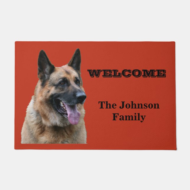 Welcome, German Shepherd, your family name Doormat (Front)
